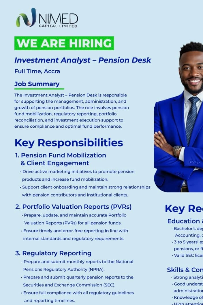Investment Analyst - Pension Desk