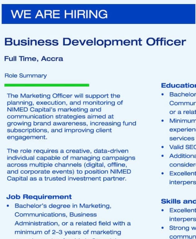 Business Development Officer