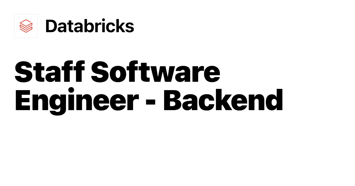 Staff Software Engineer, Backend - Partners
