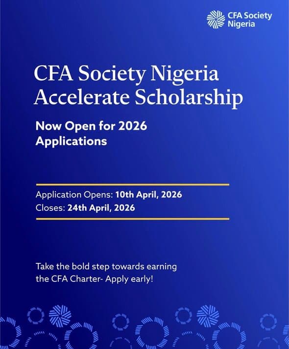 CFA Society Nigeria Accelerate Scholarship 2026
